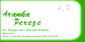 aranka percze business card